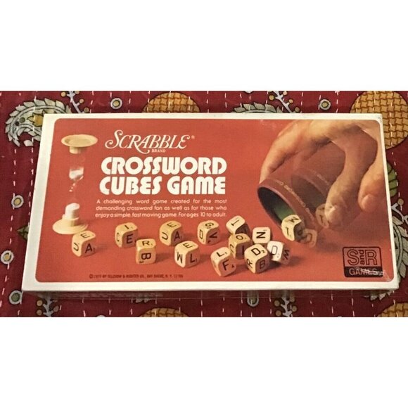 VINTAGE 1976 Scrabble Brand Crossword Cubes Game Selchow & Righter COMPLETE SET - Picture 2 of 2